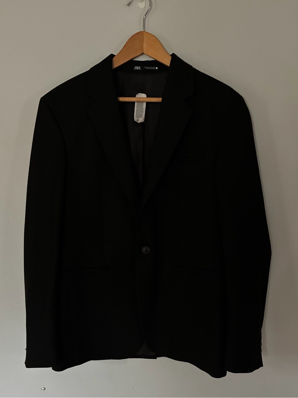 ZARA Black Oversized Tailored Blazer Size 14 Office Siren Minimalist Jacket - Picture 2 of 4